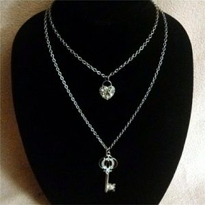 Sliver Lock & Key Necklace